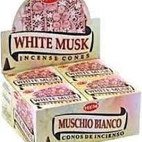 HEM - White Musk Incense Cones Display (12) for wholesale by Designs by Deekay Inc.