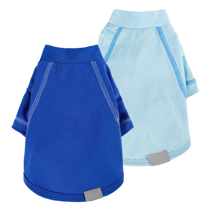 2-pak blå hundeskjorte for engroshandel hos Fitwarm
