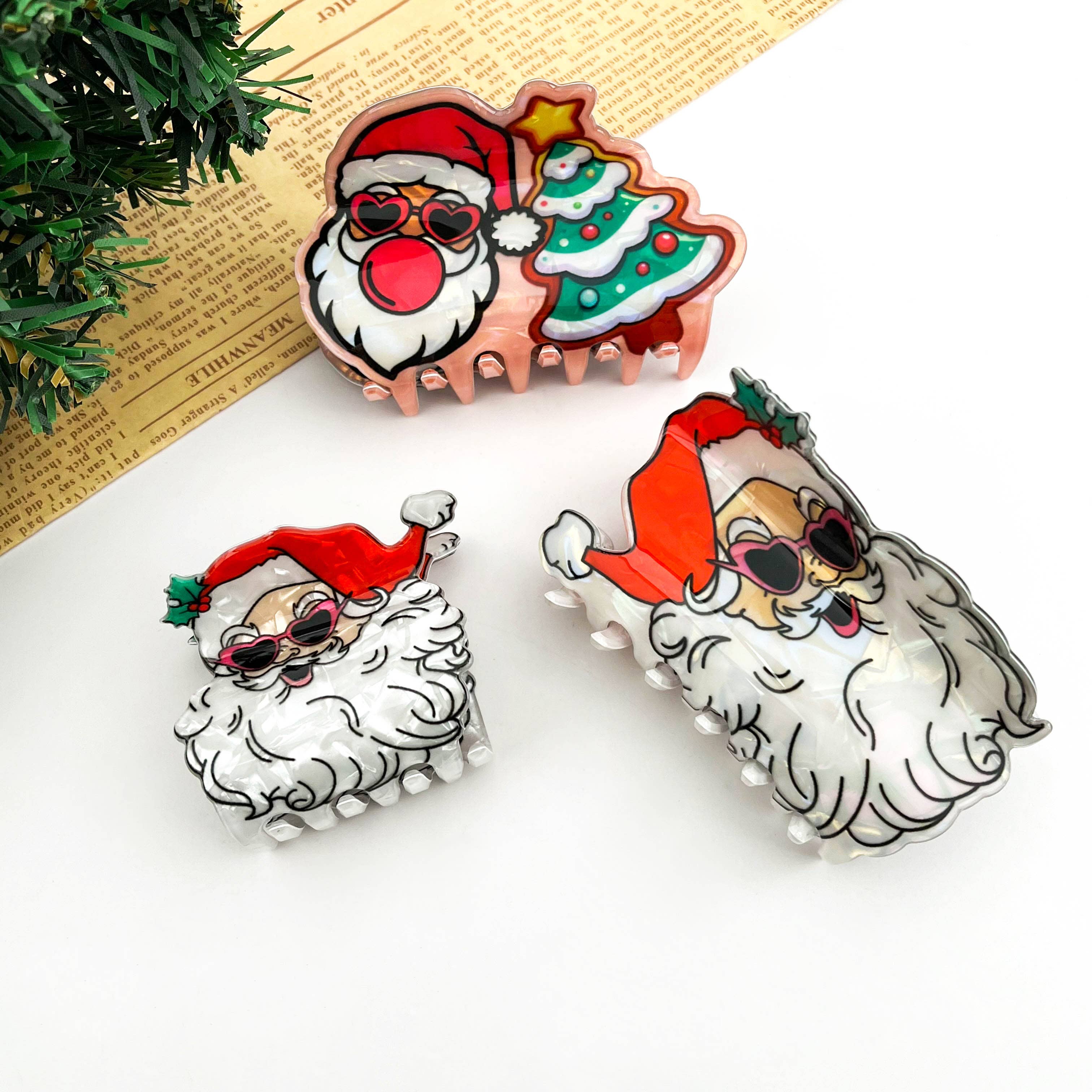 TheDivaSoap - Wholesale Hair Clip - Women's - Christmas Series Hair Claw Clip, Festive Winter Hair Clip11