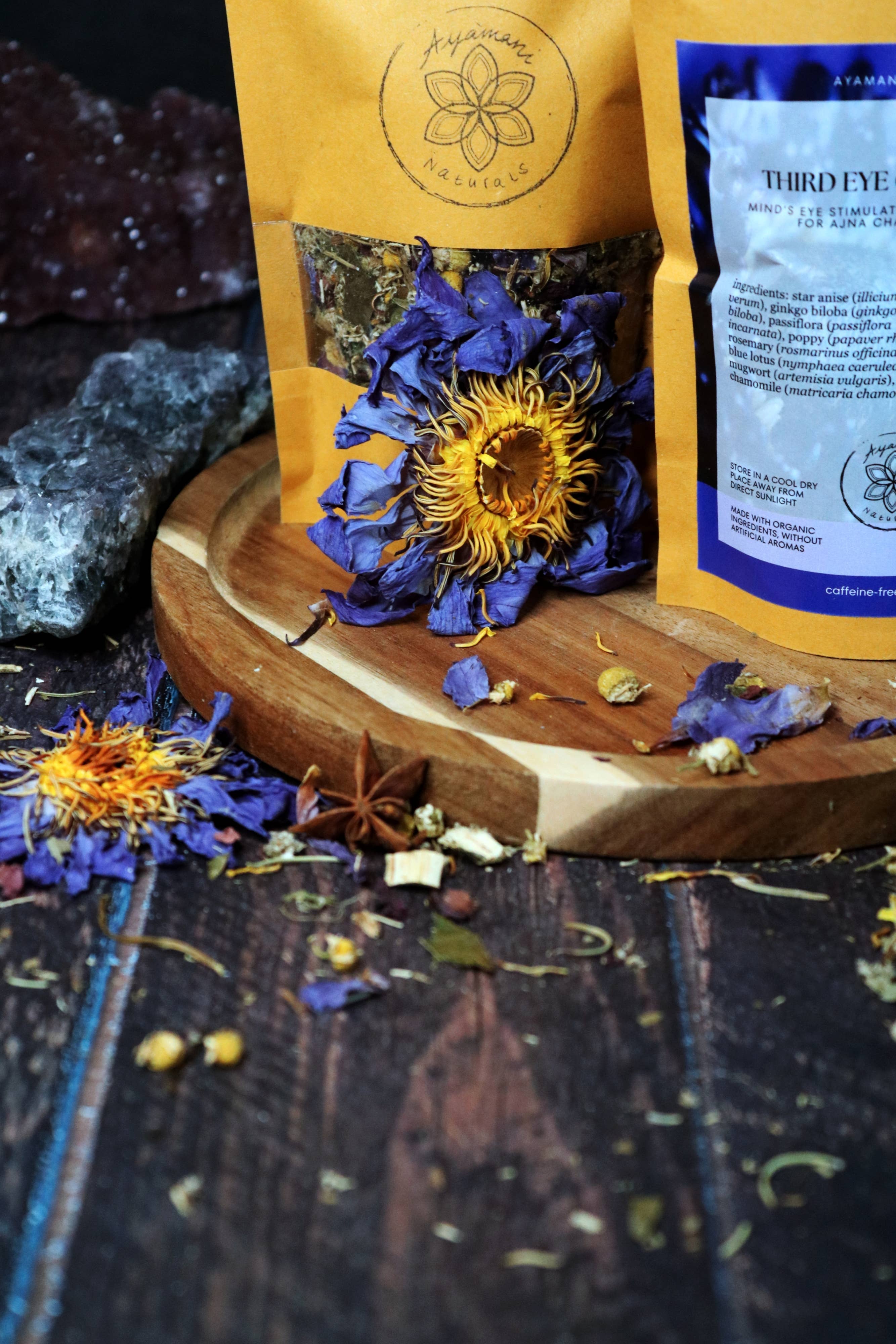 Ayamani Naturals – wholesale Löst te – Third Eye Chakra örtte för tallkottkörteln – psykiska drömmar1