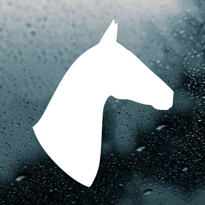 White Horse Head v3 Vinyl Decal Die Cut Sticker for wholesale by Minglewood Trading