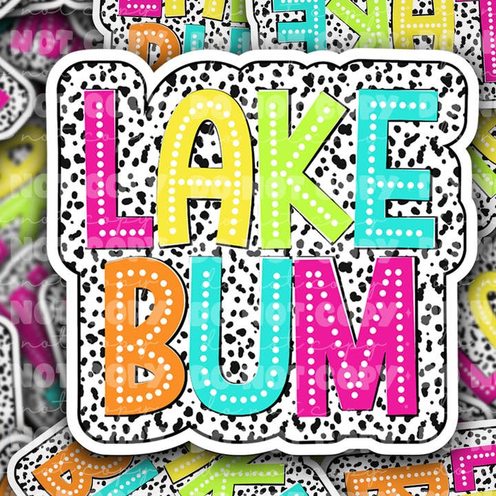 DC 1026 Lake bum polka dot Die cut sticker for wholesale by It's Transfer Time