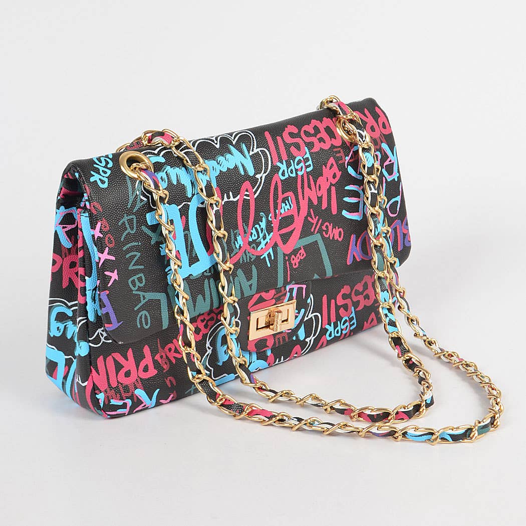 3AM BY H&D ACCESSORIES - Wholesale Clutch - Dames - Graffiti kleurverloop clutch6