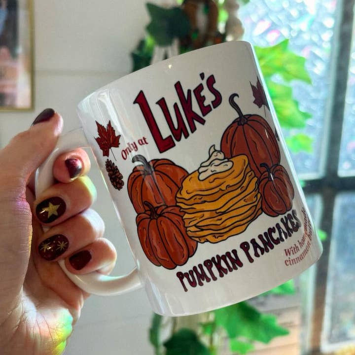 Luke's Pumpkin Pancakes Mug- Gilmore Girls for wholesale by TheCliqueClothingCo