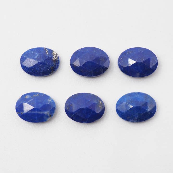 Lapislazzuli ovale tagliato a rosa 8 x 6 mm circa 6,21 carati per la vendita all'ingrosso da parte di GTG Gems Corp