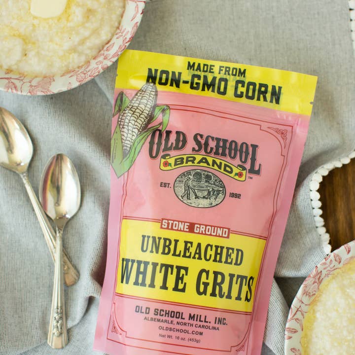 Old School Brandâ„¢ - Wholesale Grits - Stone Ground White Grits, 1lb