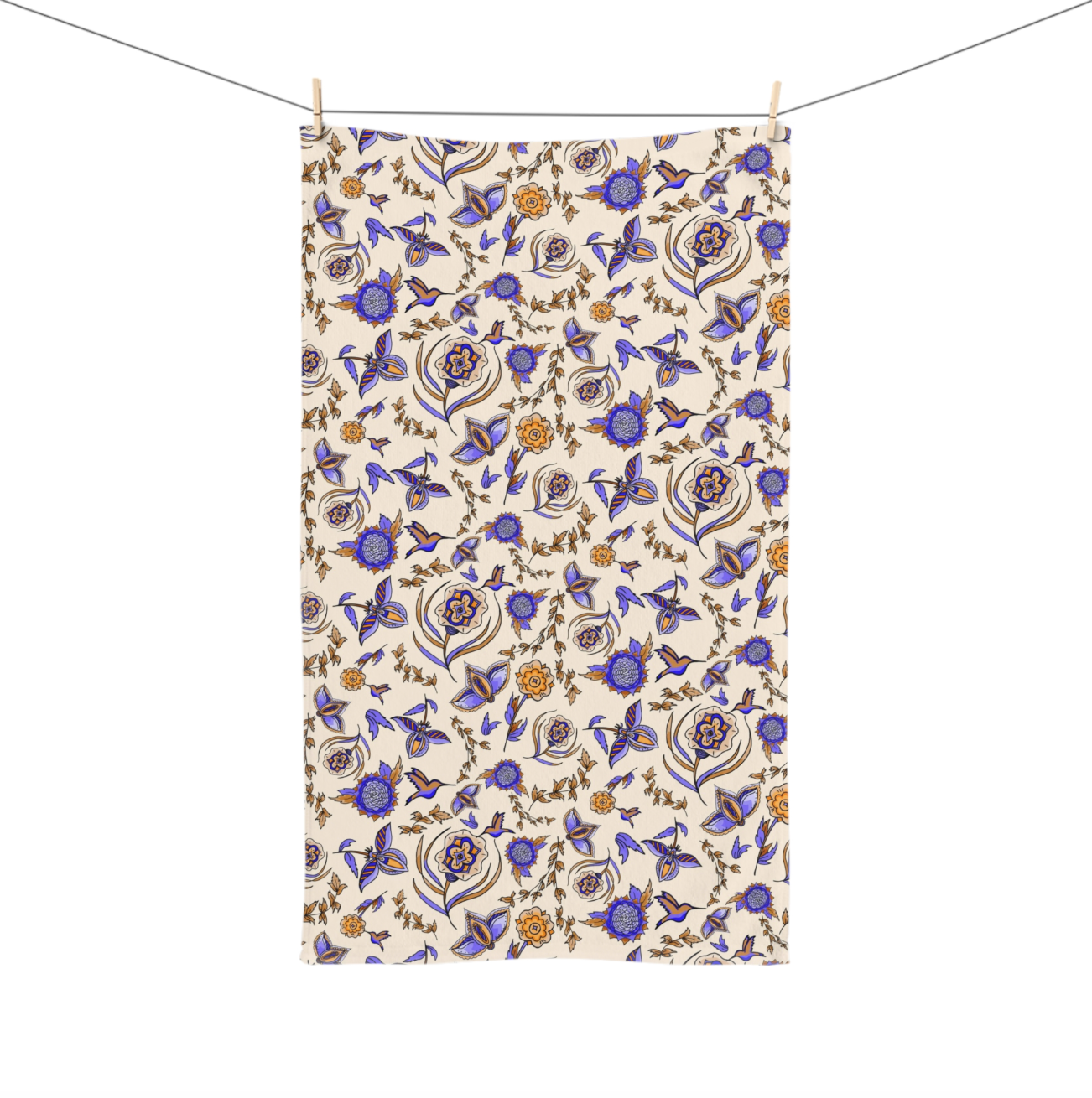 Fox & Willow Design Studio – wholesale Badhandduk – Indiska kolibrier badhanddukar1