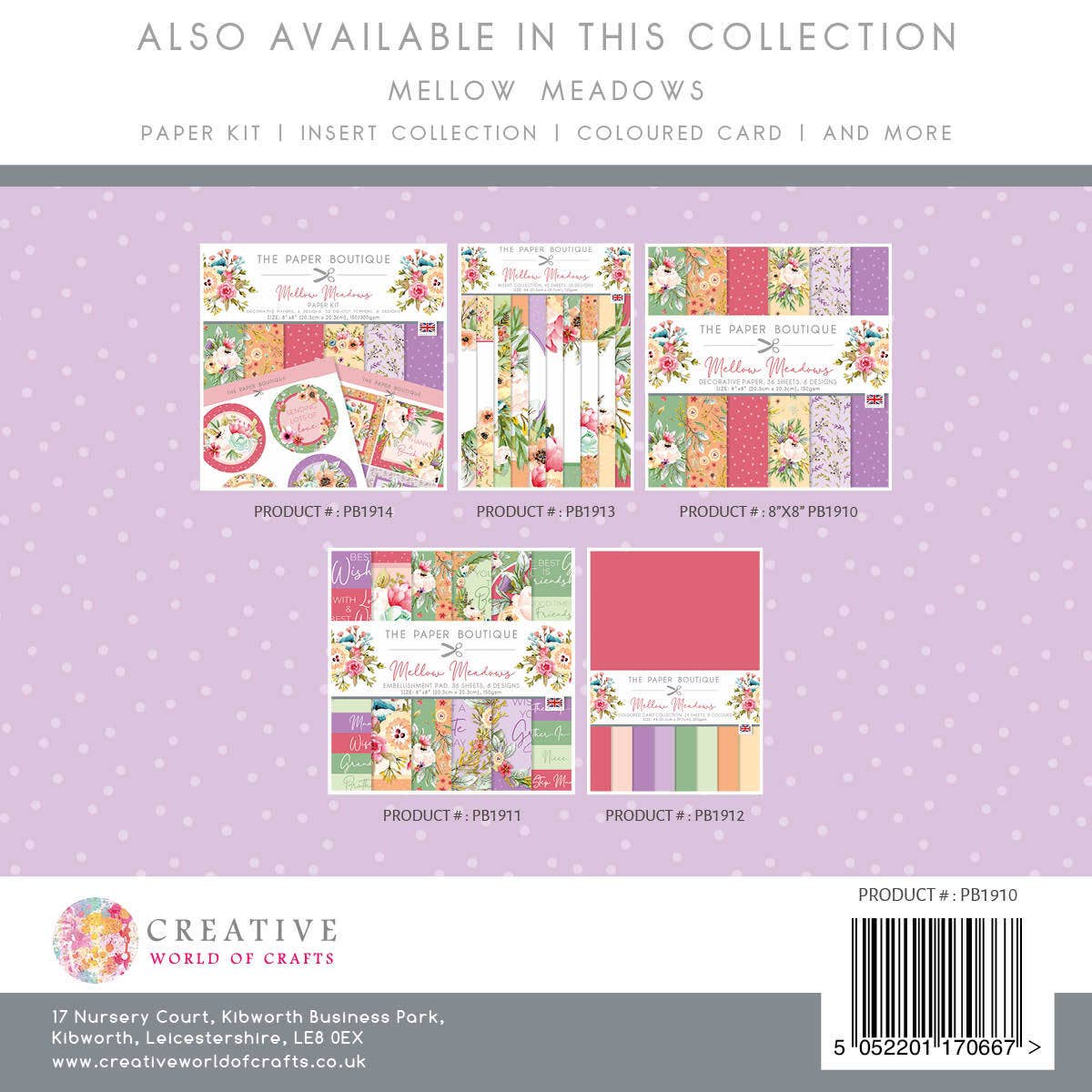 Ecstasy Crafts Distributing - Wholesale Scrapbook - The Paper Boutique Mellow Meadows 8x8 Paper Pad1