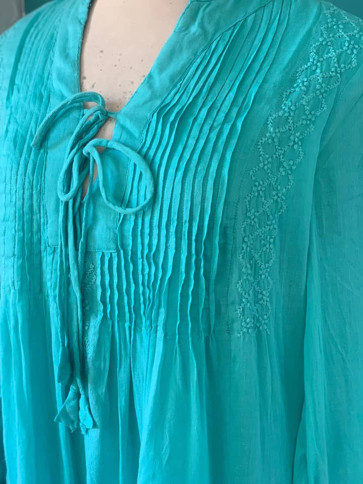 Simram turkis tunika for engroshandel hos Aurobelle Ibiza