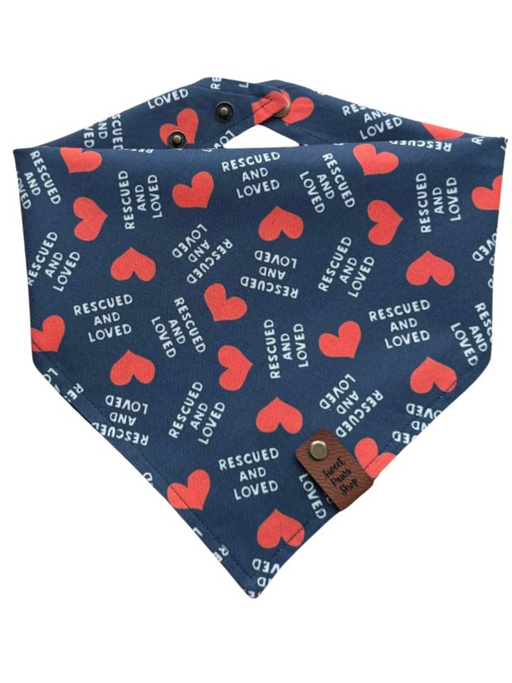 Rescue and Loved Dog Bandana for wholesale by Sweet Paws Shop