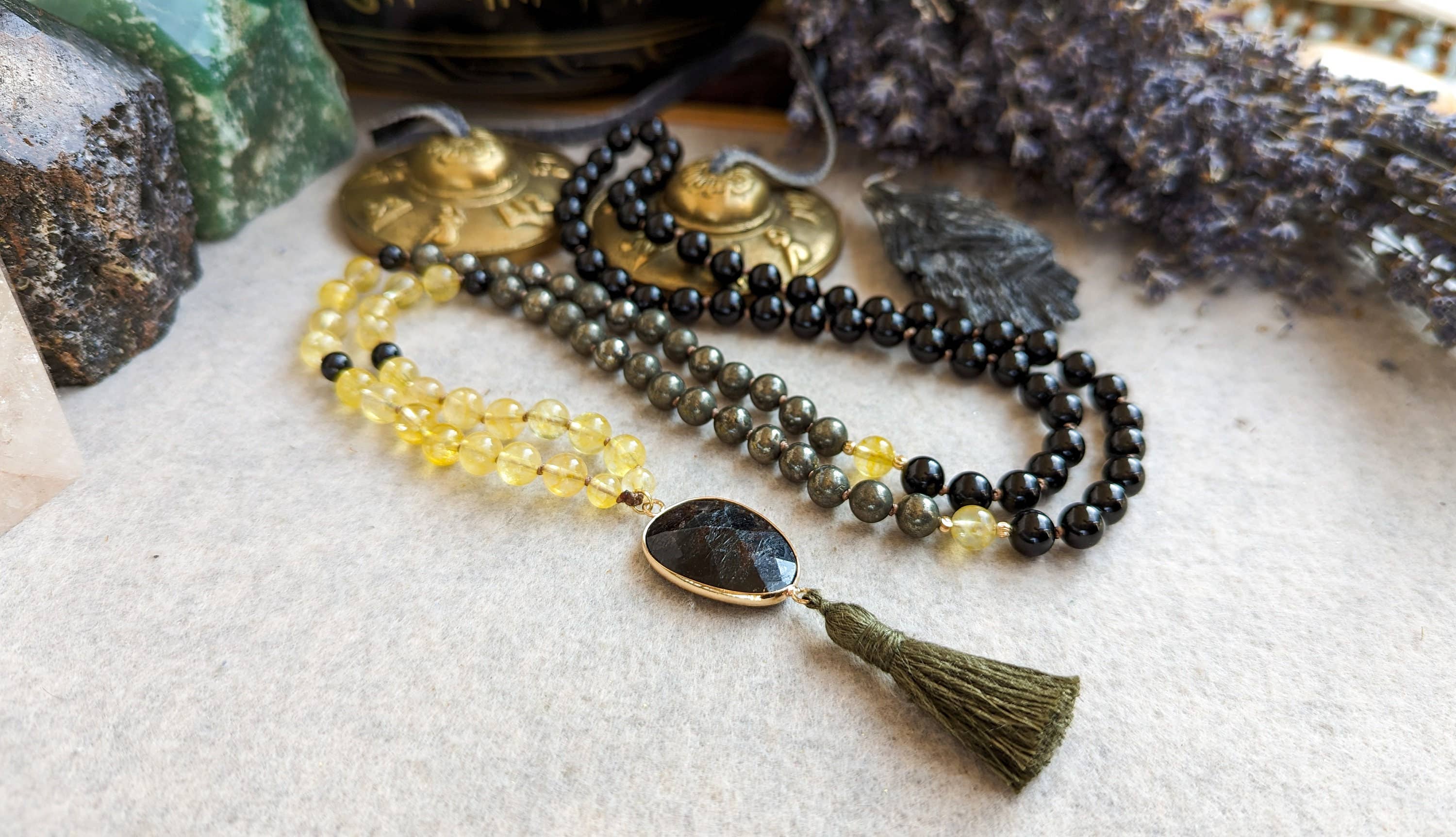 Samadhi Mala Beads – Engroshandel Bedehalskæde – Finansiel overflod og beskyttelse 108 Japa Mala8