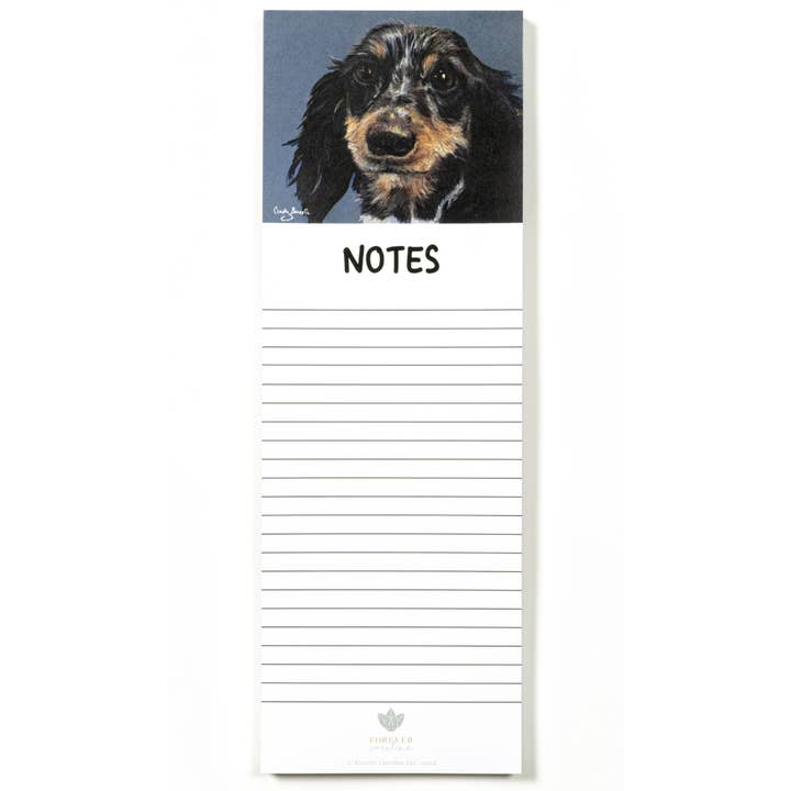 Magnetic Notepad w/ Dachshund Artwork | Cute Dog Memo Pad for wholesale by Forever Caroline LLC