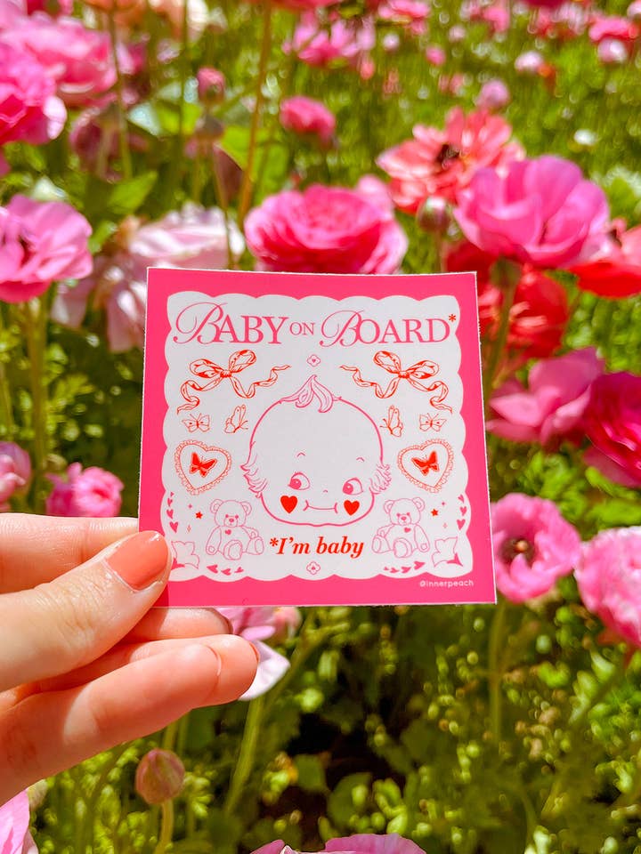 "I'm Baby" Sticker for wholesale by Inner Peach Design