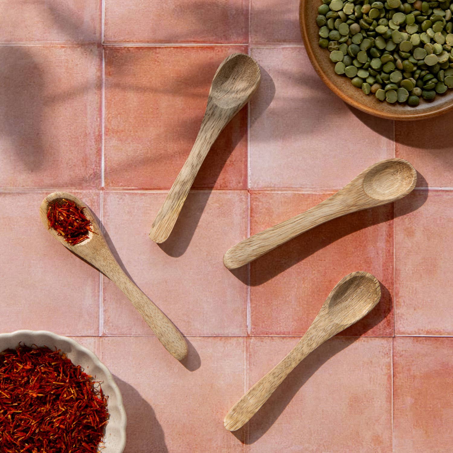 Danica Heirloom - Wholesale Table Spoon (Cutlery) - Light Mango Wood Mini Spoons Set of 41