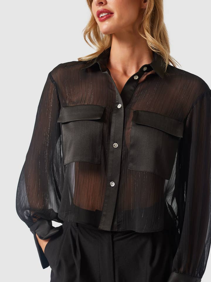 Closet London Cropped Shirt B9850 for wholesale by Closet London