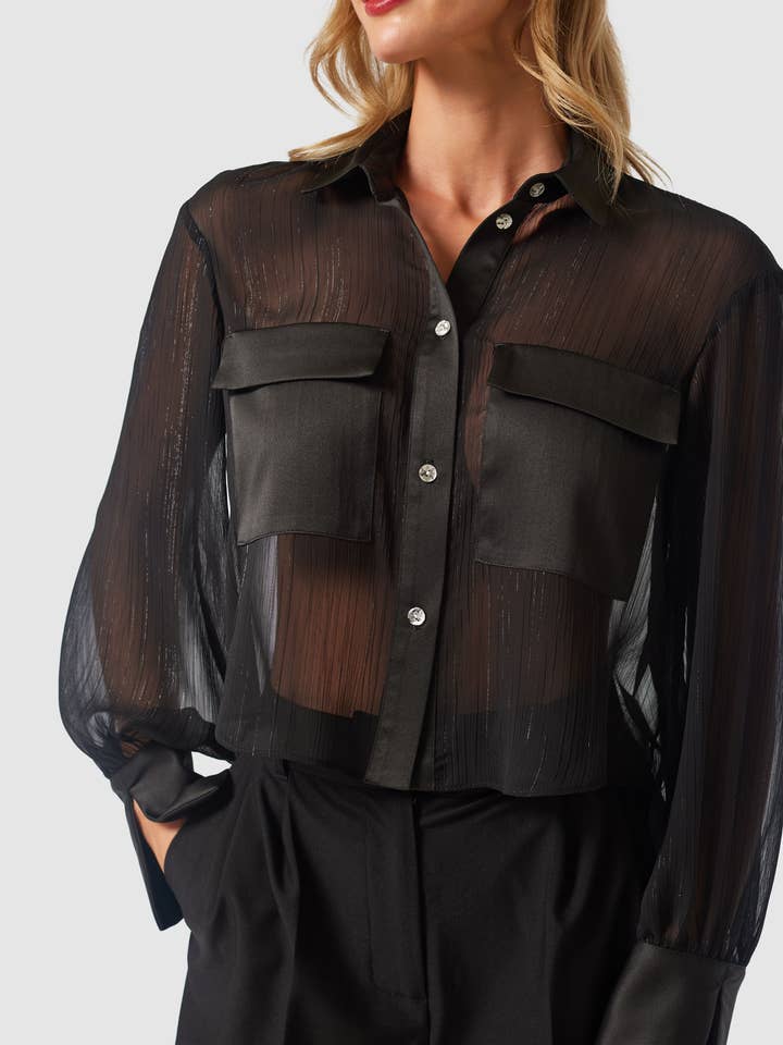 Closet London Cropped Shirt B9850 for wholesale by Closet London