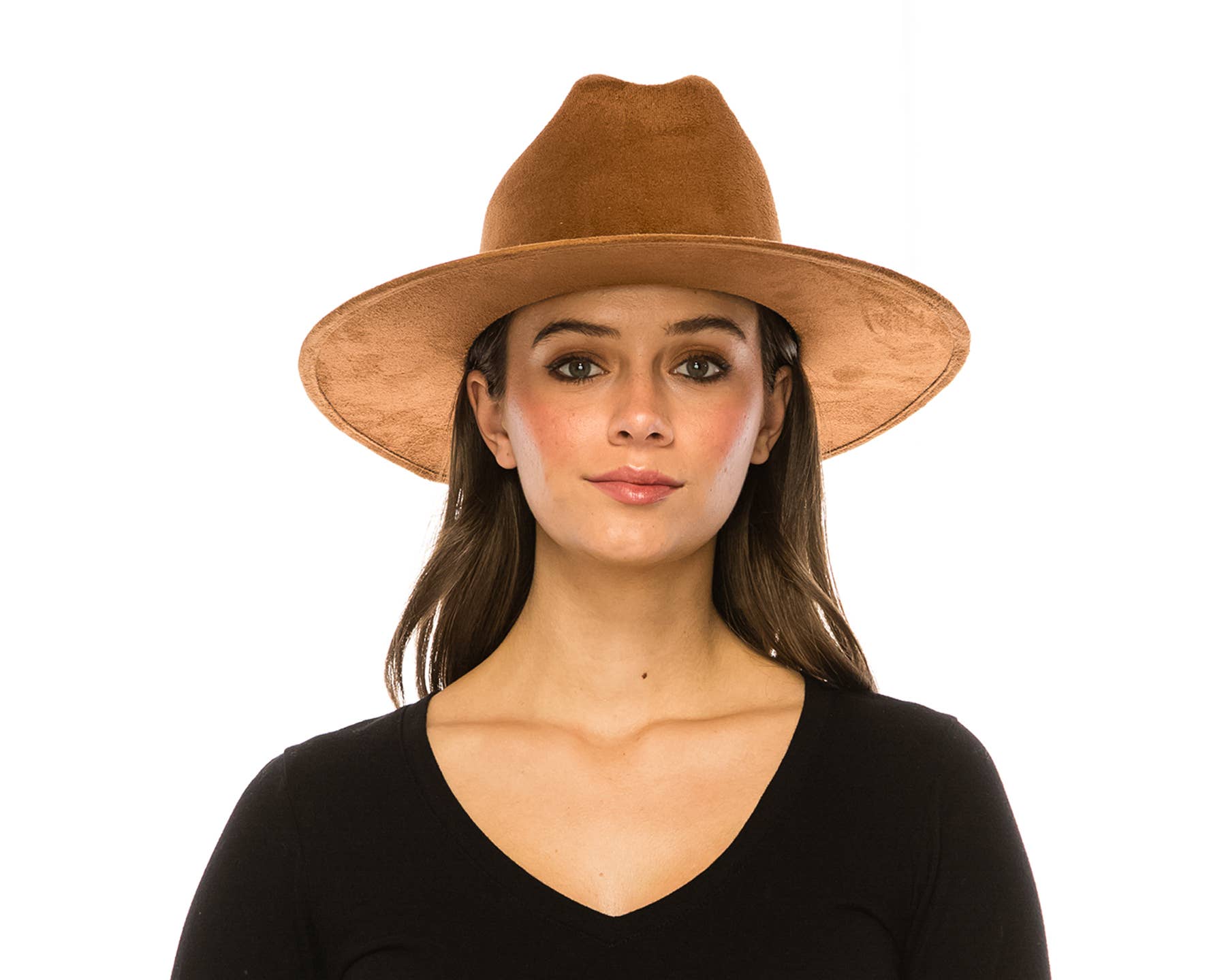 DNMC - Wholesale Fedora - Women's - Flat Brim Western Rancher Hat - Premium Vegan Suede8