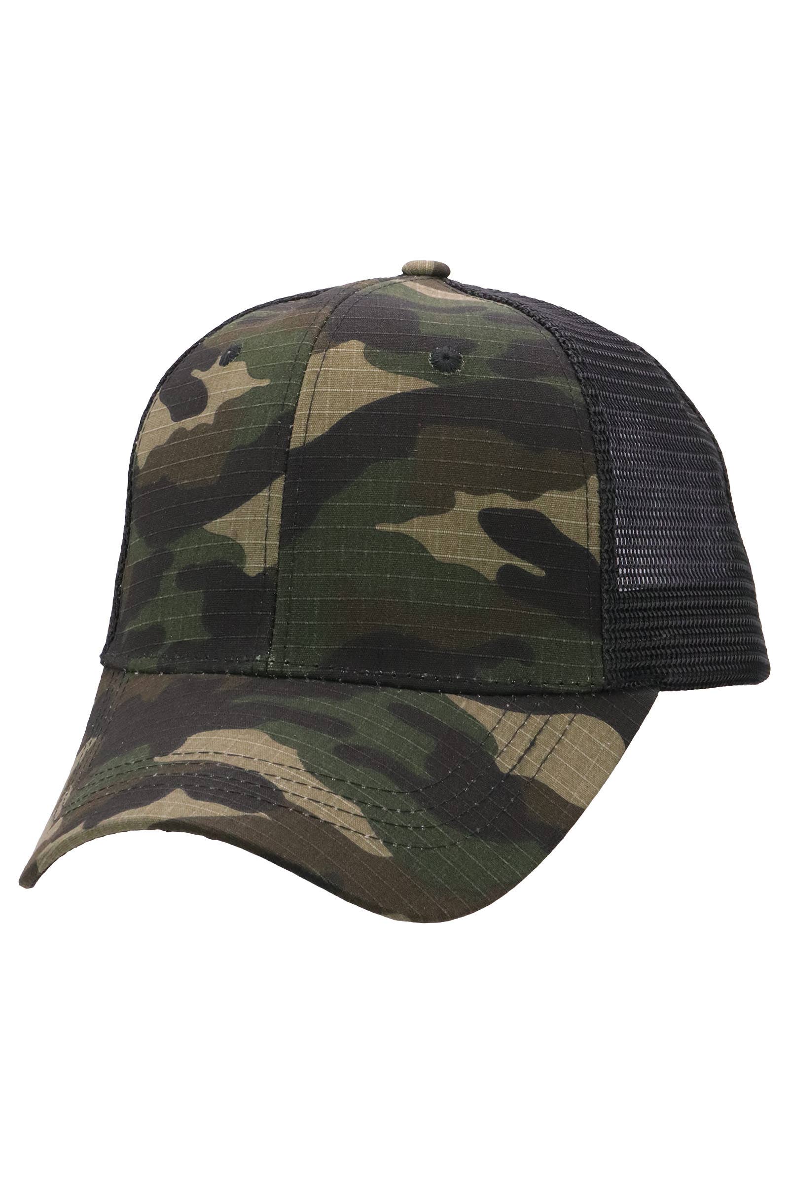 ASSORTI Chapeau de camionneur camouflage en coton ripstop en vente sur Faire1