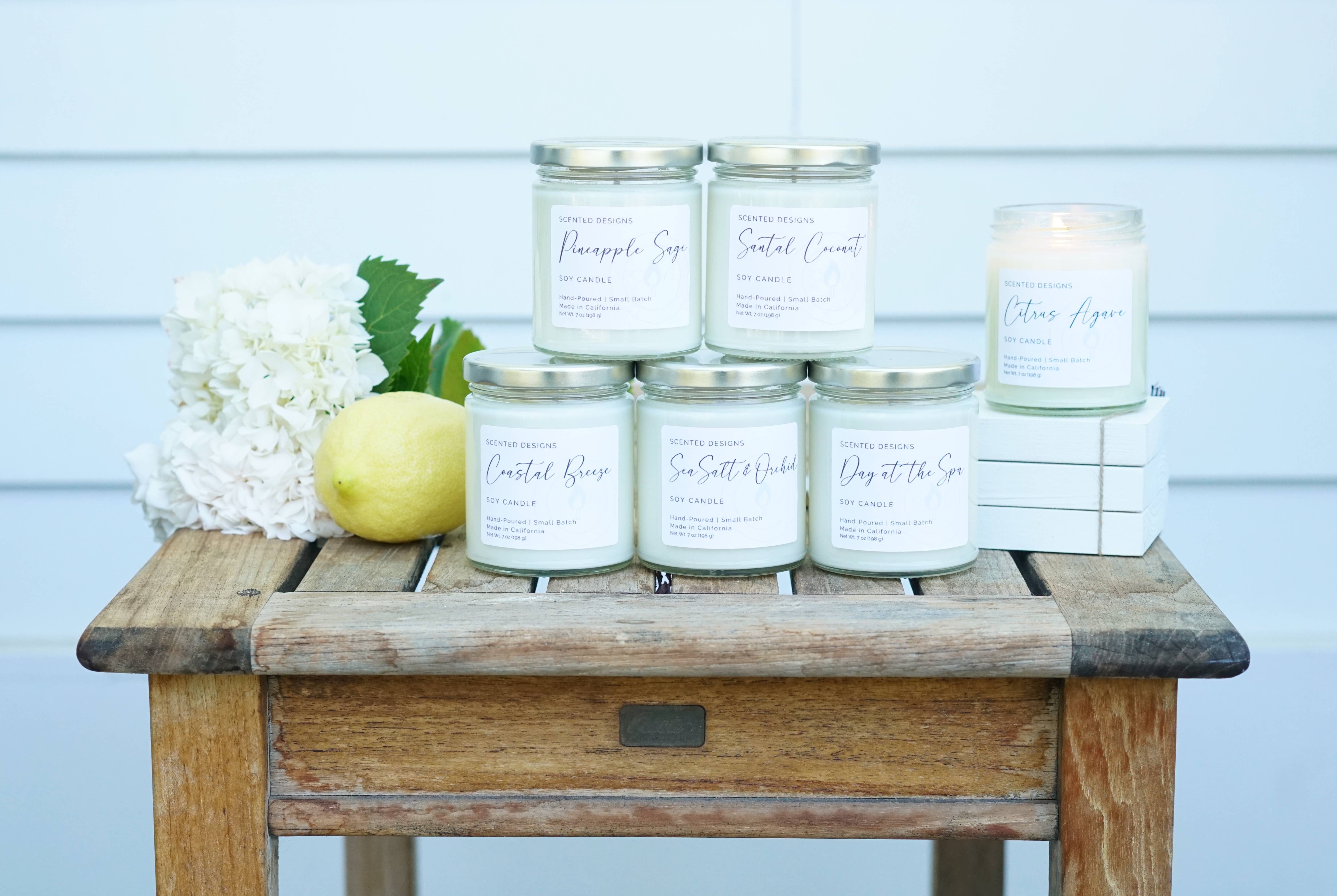 Scented Designs Candle Co - Wholesale Jar/Filled Candle - Coastal Breeze Soy Candle - 7oz Signature Jar4