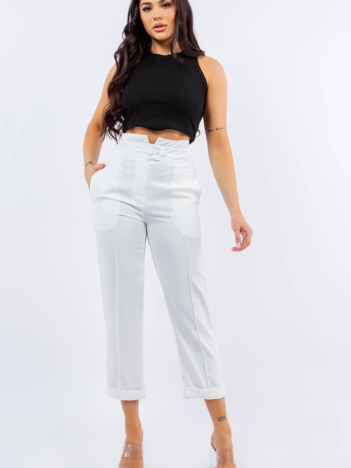 Damernas slim fit capribyxor för wholesale av Fashion Space