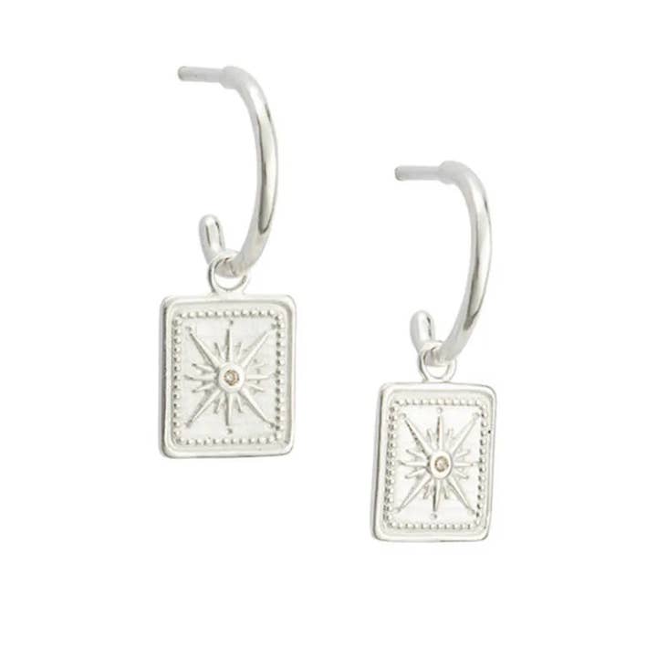 Greenwood Designs - Wholesale Hoop earrings - Freya Medallion Delicate Hoop Earrings1