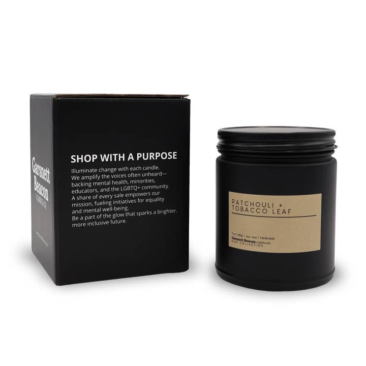 Garsnett Beacon Candle Co. - Wholesale Jar/Filled Candle - Patchouli + Tobacco Leaf Luxury Scented Candle | Duo Collection by Garsnett Beacon4