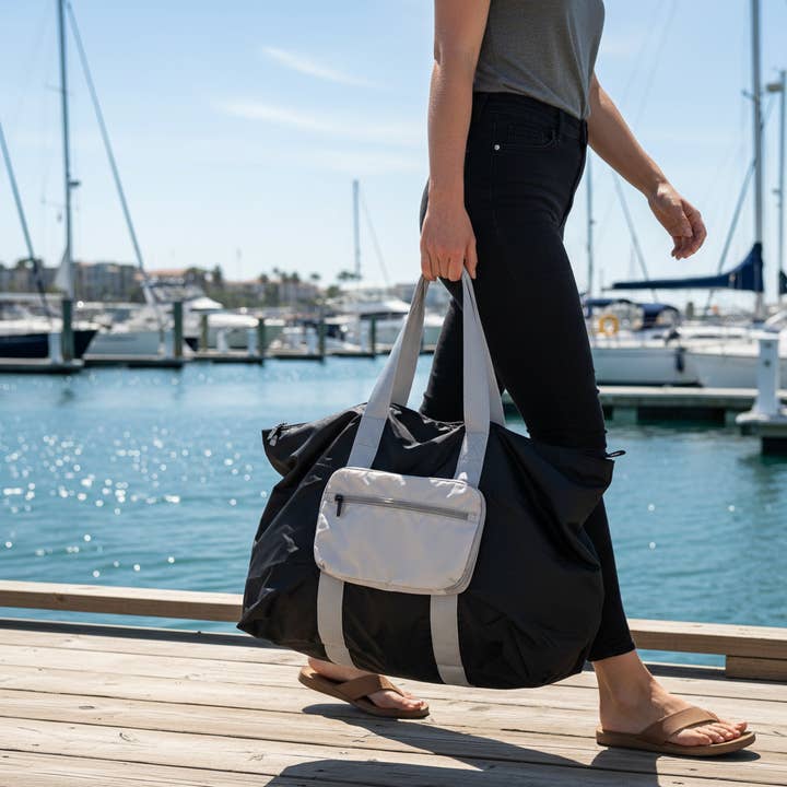 Dual Color Packable Tote Bag for wholesale by Wolf Essentials