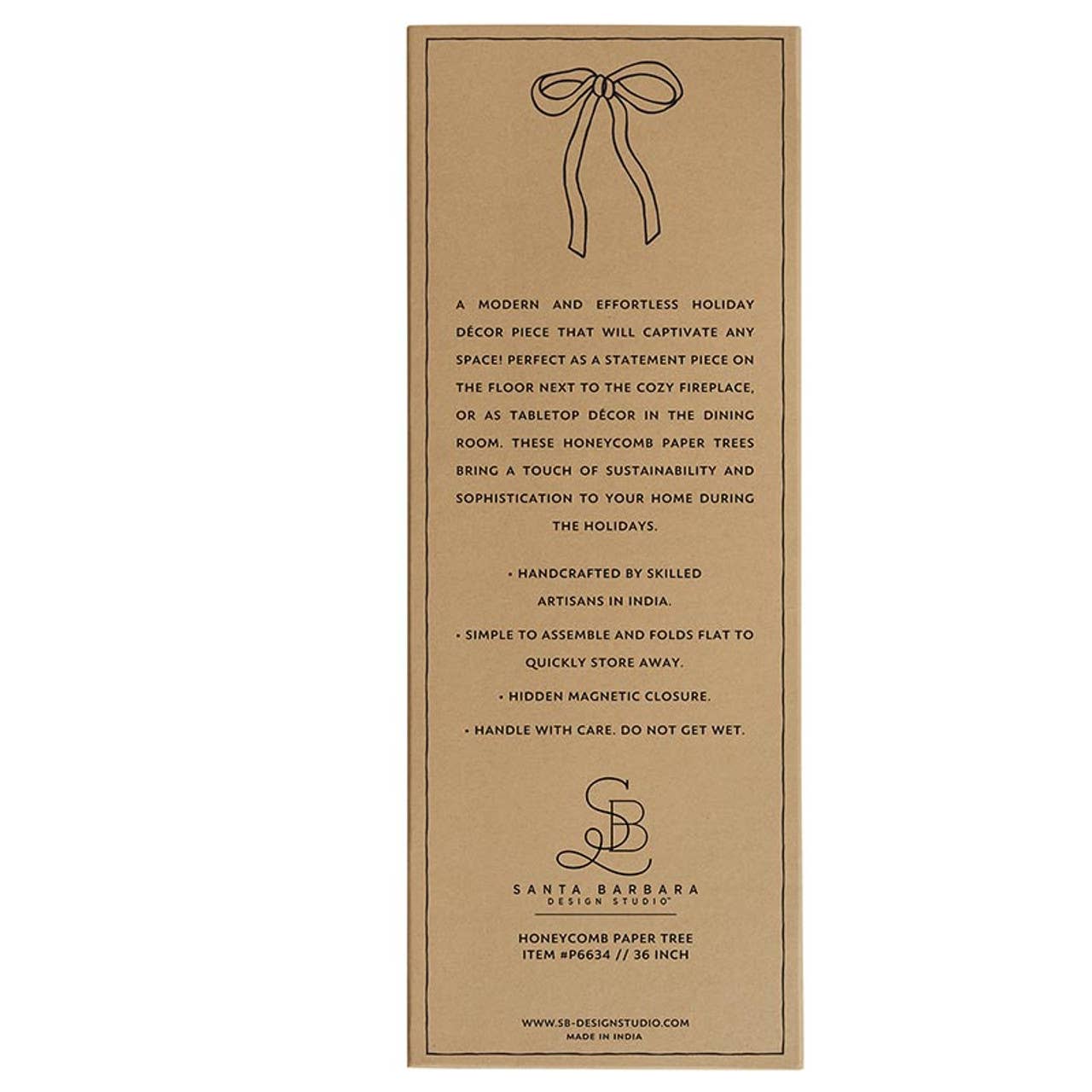 Santa Barbara Design Studio by Creative Brands - Wholesale Christmas Decoration - Paper Tree - Balsam Fir Green 36"2