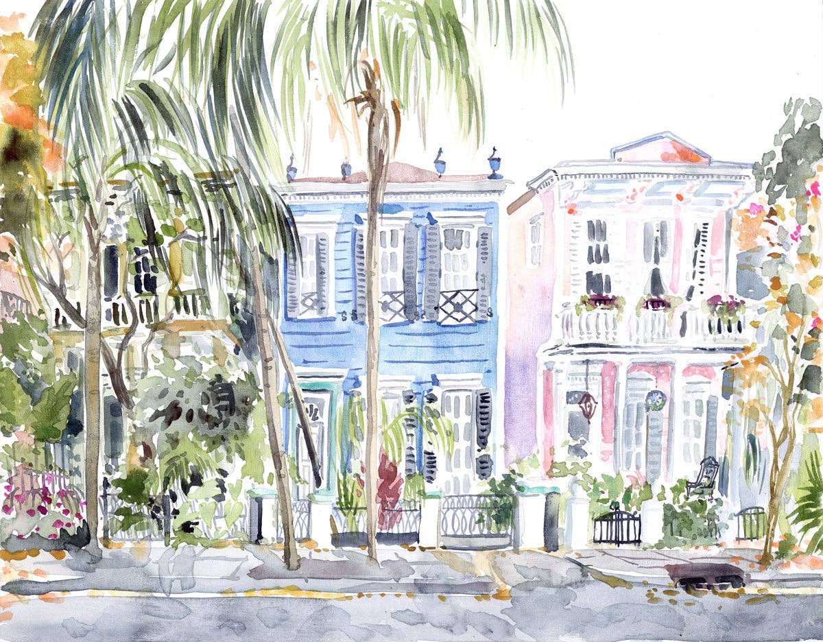 Lyla Clayre Studio - Wholesale Art Print - "Esplanade Disco" Watercolor Fine Art Print1