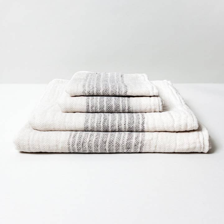 Morihata International Ltd. Co. - Wholesale Bath Towel - Flax Line Organics Bath Towel - Brown-Beige