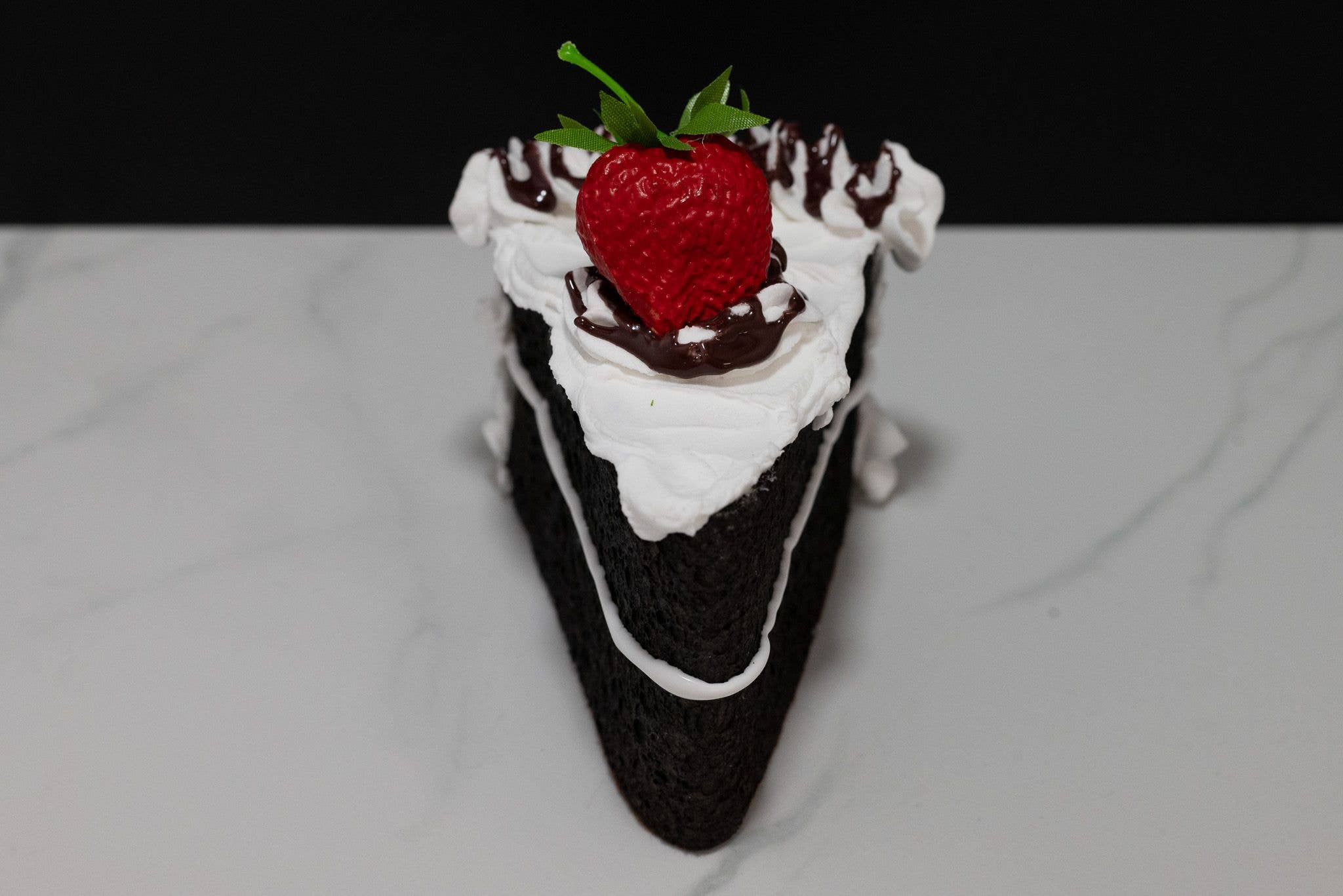 Just Dough It! Fake Foods - Wholesale Decorative Tabletop Object - Fake Slice of Vanilla Frosted Cake1