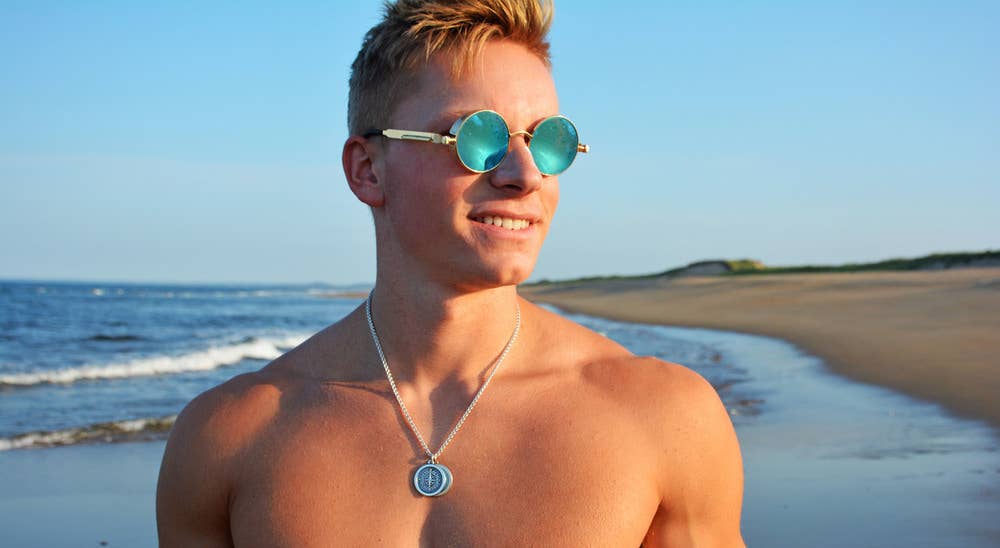 Colby Davis of Boston - Wholesale Individual Charm/Pendant - Colby Davis Pendant: Men's Medium Compass Rose - Sterling4