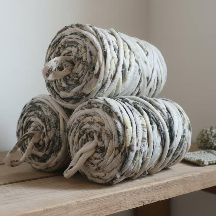 Pack de 3 petites pelotes de fil T‑shirt pour la vente par WelcomeYarn