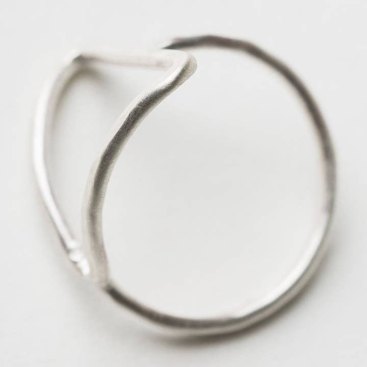 R417 - Forged Triangle Ring for wholesale by Blueberry Jewelry