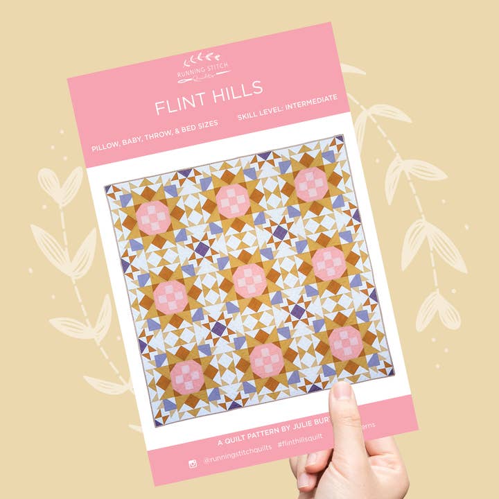 Flint Hills Quilt Pattern - PRINTED for wholesale by Running Stitch Quilts