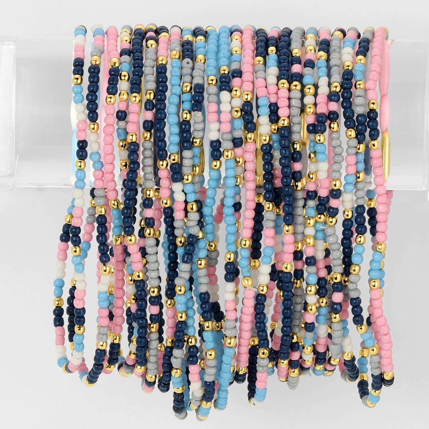 Splendid Iris - Wholesale Beaded Bracelet - Assorted 2mm Stretch Seed Bead Bracelets18