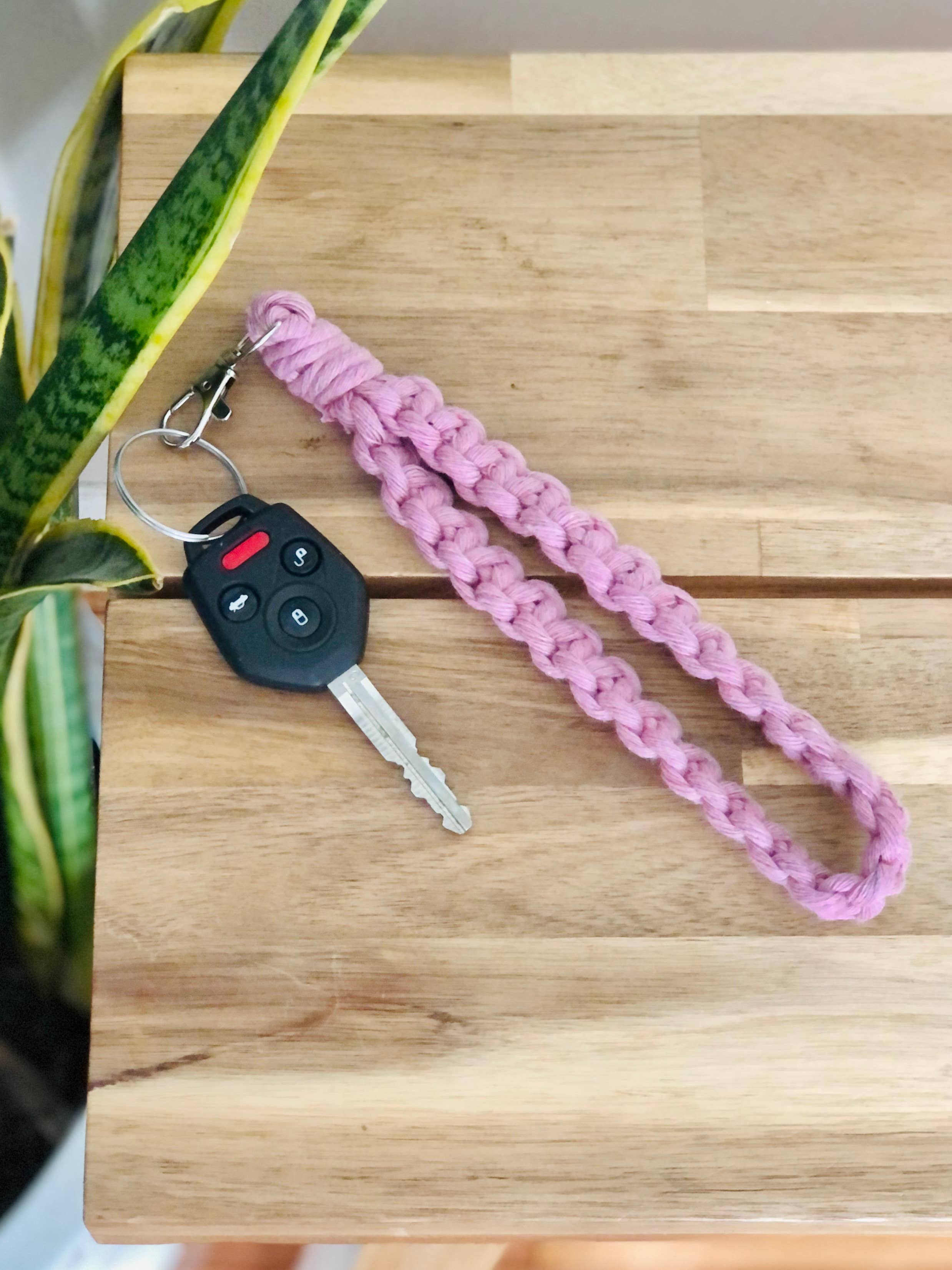 Make My Day Design - Wholesale Keychain - Women's - Spiral Knot Pastel Boho Macrame Wristlet Keychain2