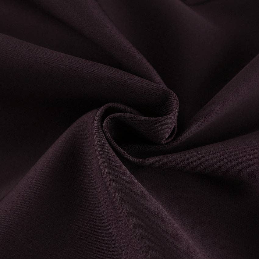 DUNKELBRAUN Tiefes V-Ausschnitt Langarm-Weste Hosenanzug für den Großhandel auf Faire4