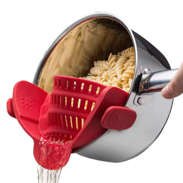 GulleeGadgets - Wholesale Kitchen Tool/Gadget - Silicone Clip-On Strainer for Pots and Pans – Drain Tool0