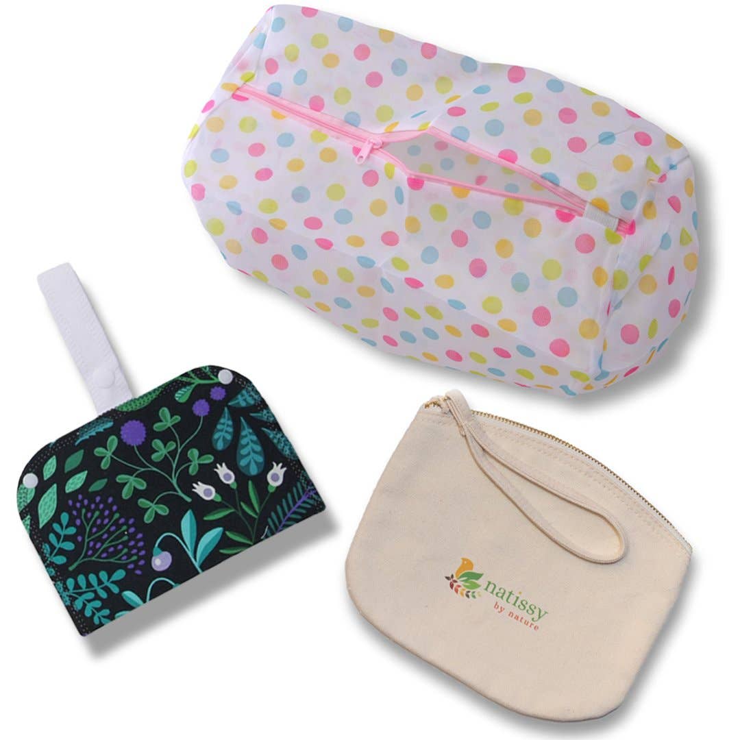 Organic Cotton Reusable Sanitary Cloth Menstrual Towel Pads Sizes S&M –  natissy™