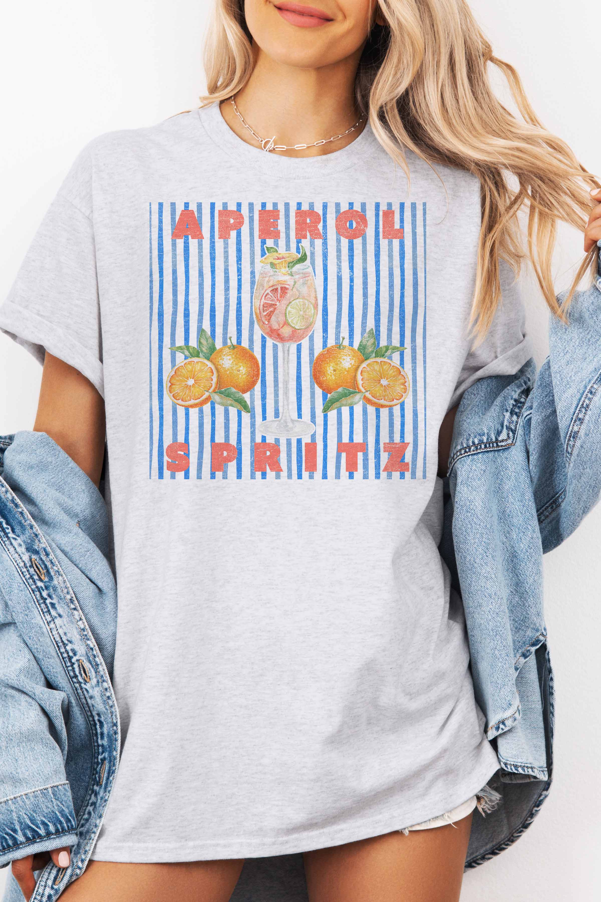 GOOD DAY STREET - Vente T-shirt sérigraphié – femme - T-shirt oversize Aperol Spritz1