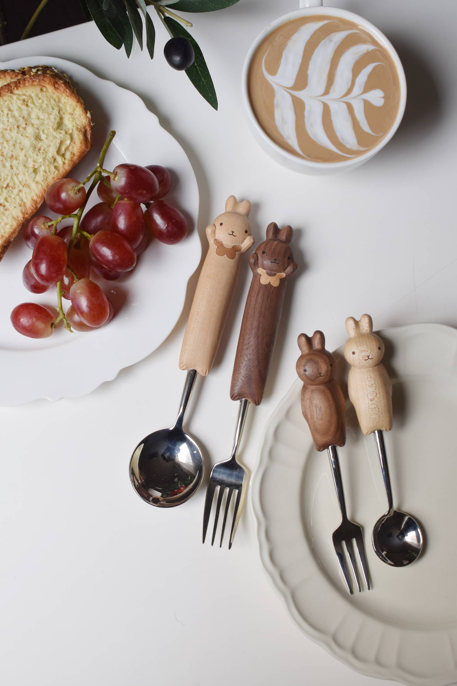 Senser Woodcraft - Wholesale Flatware Set - Hand-Carved Bunny Spoon & Fork – Adorable & Functional Gift7