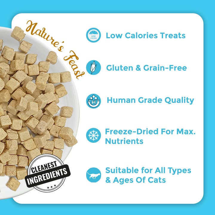 Pawfect Foods – wholesale Pet treats – Cat – Pawfect Nature's Feast Freeze Dried Cat Treats: Fish Meat