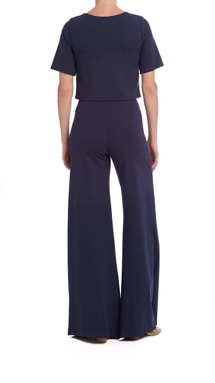 Ripley Rader - Wholesale Knit Top - Women's - Navy Ponte Knit Short Sleeve Tee1