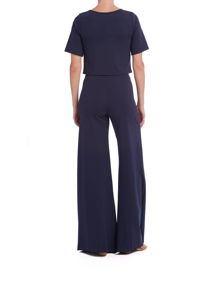 Ripley Rader - Wholesale Knit Top - Women's - Navy Ponte Knit Short Sleeve Tee1