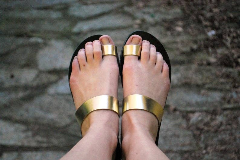Nikola Sandals - Wholesale Sandals - Women's - Gold Metallic Women Sandal With Black Sole2