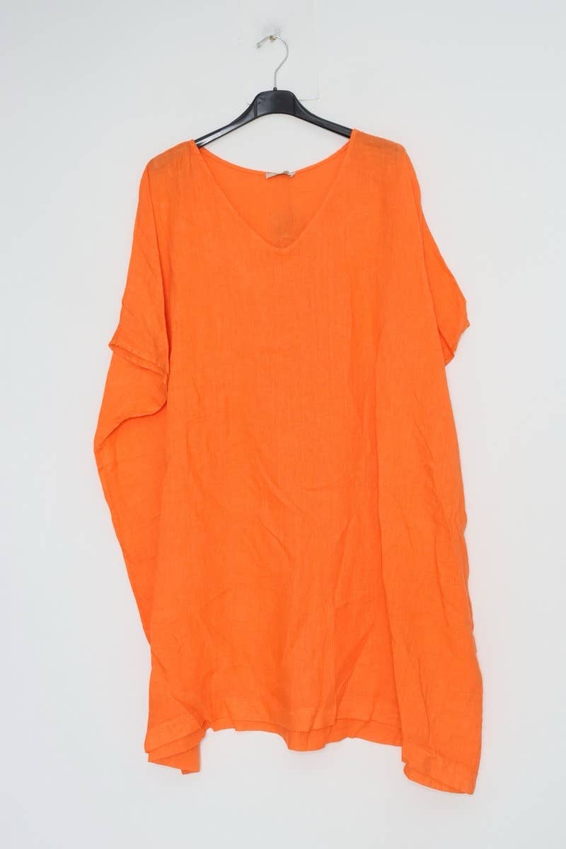 Lea & Luc - Grandes Tailles - Vendita all'ingrosso Vestito - Donna - Vestito in lino taglie comode con scollo a V7