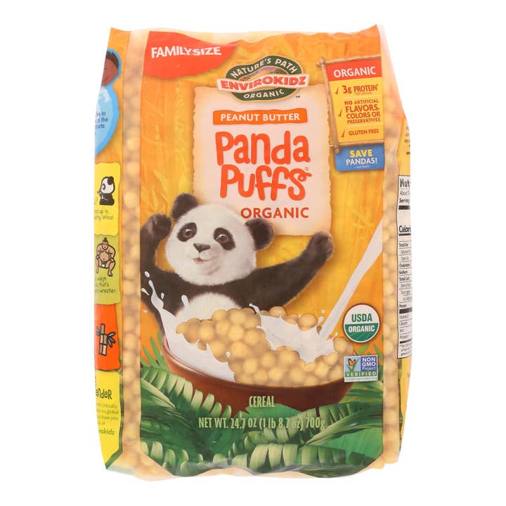 Envirokidz - Panda Puffs Cereal - Peanut Butter - Case Of 6 - 24.7 Oz. for wholesale by Ware Spark