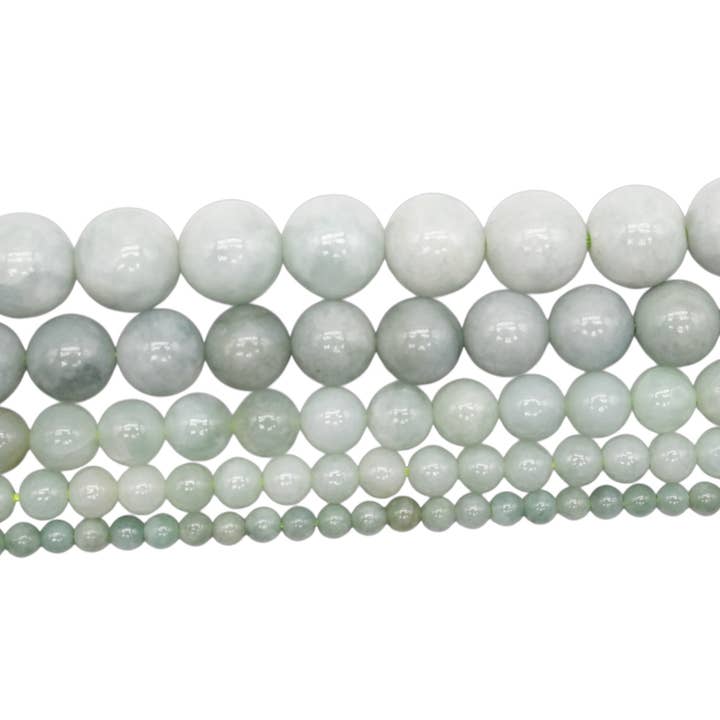 Klar A+ Burma Jade perlesnor for engroshandel hos Foliesbijoux