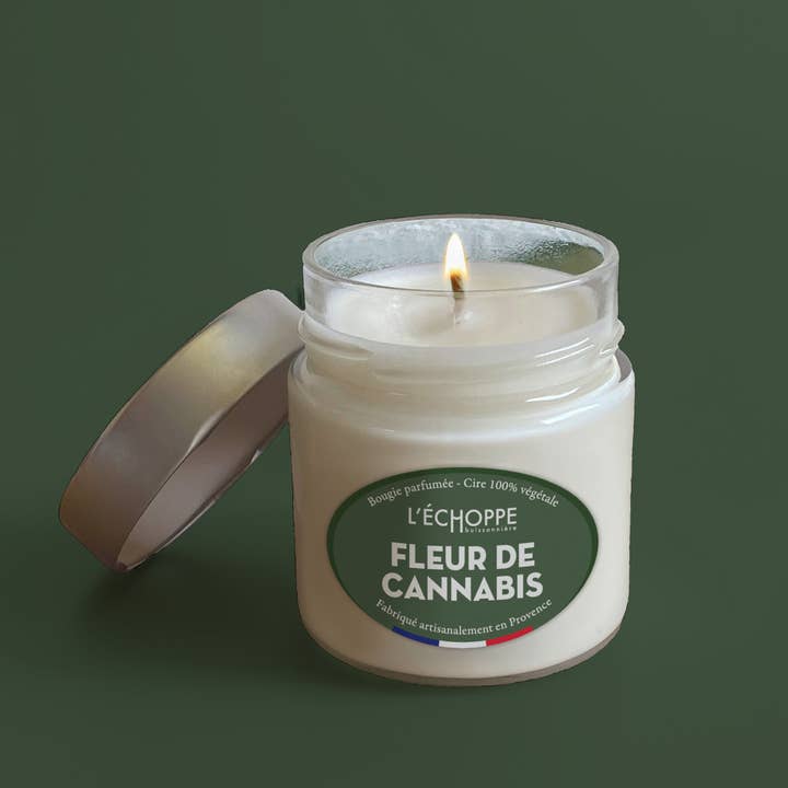 L'Échoppe Buissonnière - Wholesale Jar/Filled Candle - Cannabis Flower - Scented Candle 180g